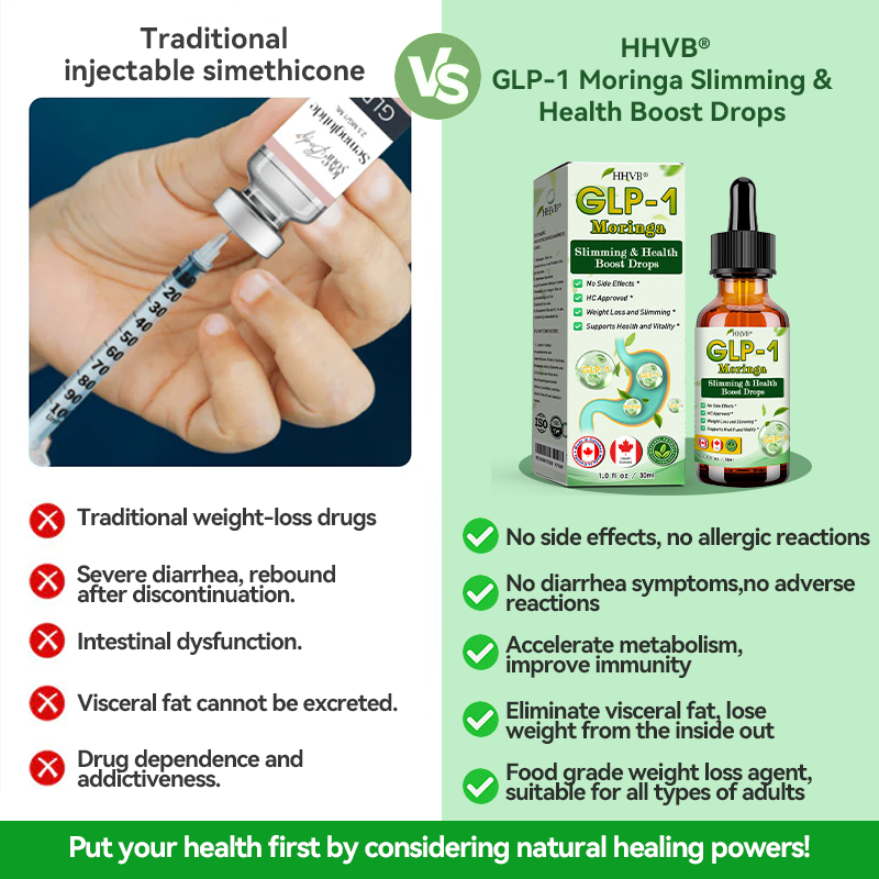 HHVB® GLP-1 Moringa Slimming & Health Boost Drops( 👨⚕️Food-grade fat burner – Developed by The Obesity Society)