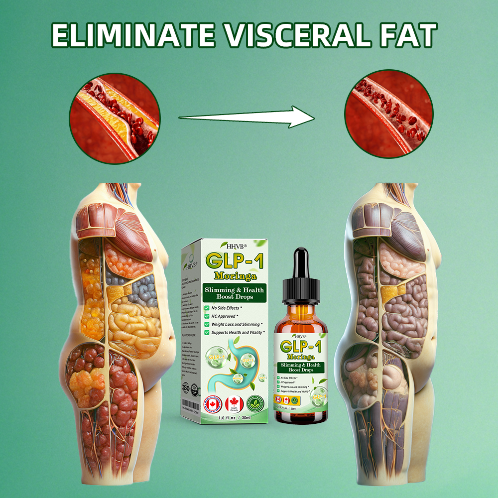 HHVB® GLP-1 Moringa Slimming & Health Boost Drops( 👨⚕️Food-grade fat burner – Developed by The Obesity Society)