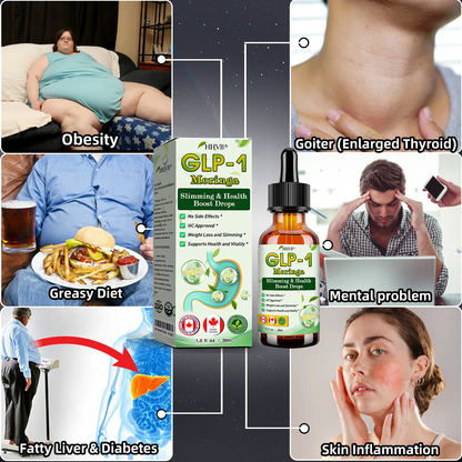 HHVB® GLP-1 Moringa Slimming & Health Boost Drops( 👨‍⚕️Food-grade fat burner – Developed by The Obesity Society)