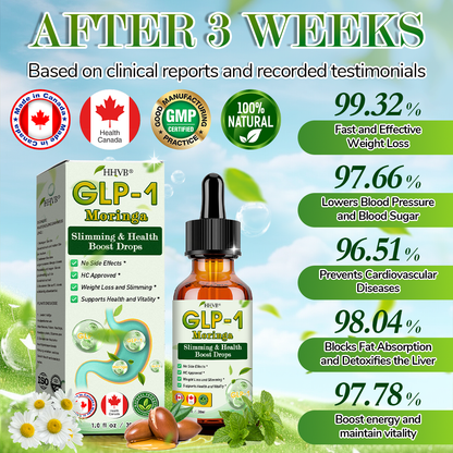 HHVB® GLP-1 Moringa Slimming & Health Boost Drops( 👨‍⚕️Food-grade fat burner – Developed by The Obesity Society)